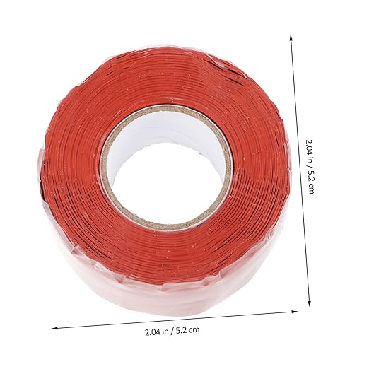 VALICLUD Pipe Sealing Tape Self Adhesive Silicone Rubber Flexible Sealant for Plumbing Repairs Stop Leaks Resistant to Compression and Weathering Red