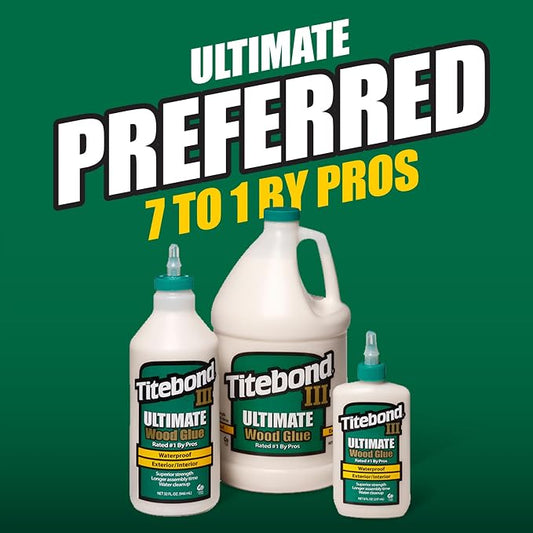 Titebond III Ultimate Wood Glue PROJug 2.15 Gal. – Premium Professional Woodworking Adhesive, Waterproof, Strong Initial Tack, Interior/Exterior Use, Easy Water Cleanup – 14109
