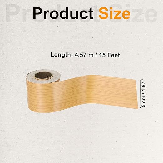 PATIKIL Wood Grain Tape 2" x 32 ft, Self-Adhesive Wood Texture Repair Tape Realistic Wooden Effect Patch for Furniture Cabinets Floor Walls, American Oak