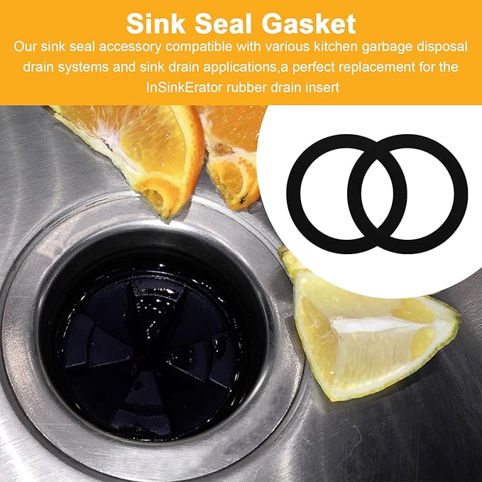Kitchen Sink Drain Rubber Gasket for Insinkerator,Garbage Disposal Gasket Seal Ring Replacement Kit,FLG Putty Free Sink Seals,4 pcs