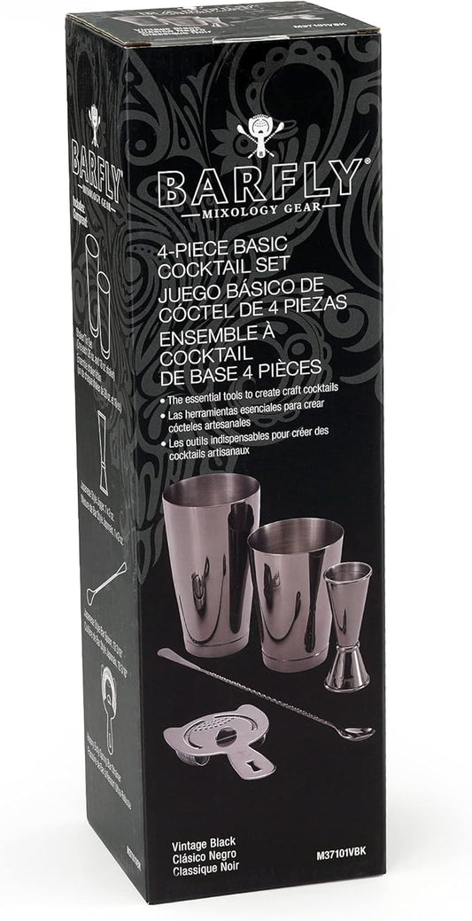 Barfly Basics Cocktail Set, 5-Piece, Vintage Black