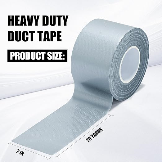 3 Pack Sliver Duct Tape , Waterproof Heavy Duty Duct Tape,Strong Adhesive garyTape Bulk for Indoor Outdoor Repairs Tear by Hand, 60 Yards x 2 Inch Total,Bulk Value for Repairs