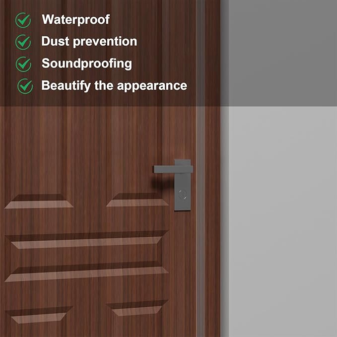Weather Stripping Door Seal, 40 Feet Gap Seal for Frame and Gaps Draft Stopper,Glass Shower Door Sweep Tape (Width 1 in)