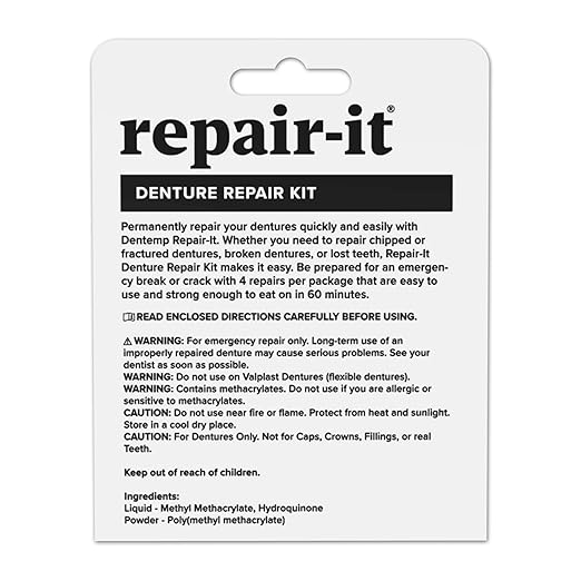 Dentemp Repair Kit - Repair-It Advanced Formula Denture Repair Kit - Repairs Broken Dentures, Mends Cracks and Replace Loose Teeth 3 Pack (12 Count) - (Packaging May Vary)