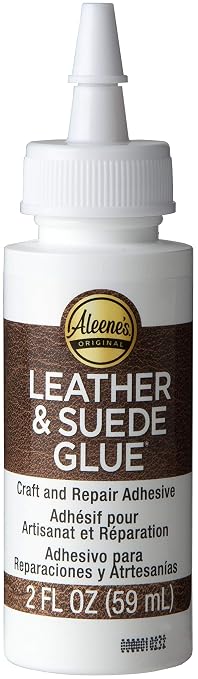Aleene's Leather & Suede Glue, Adhesive for Crafts, Embellishments, Light Repairs, Leather Projects 2 fl oz