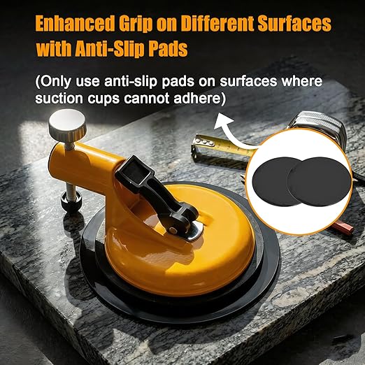 2026 Floor Gap Fixer Tool, Professional Adjustable Height Setter with Heavy-Duty Rubber Suction Cup & 2 PCS Sticky Pads, Tile Leveling System for Installation, Repair & Precise Seam Alignment (Red)