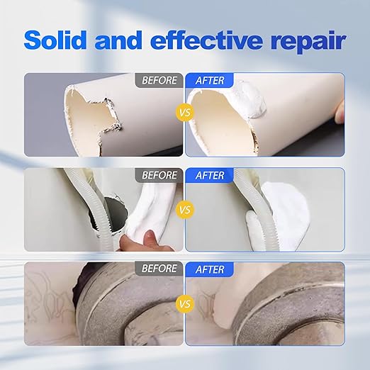 Vicrpicme Epoxy Putty,Mud Iron Glue Repair of Metal, Plastic, Wood, Swimming Pools, Downpipes, Ceramic Tiles, Ceramics, Sculpture, High-Strength Adhesive Crack Filling Putty(White 200g)