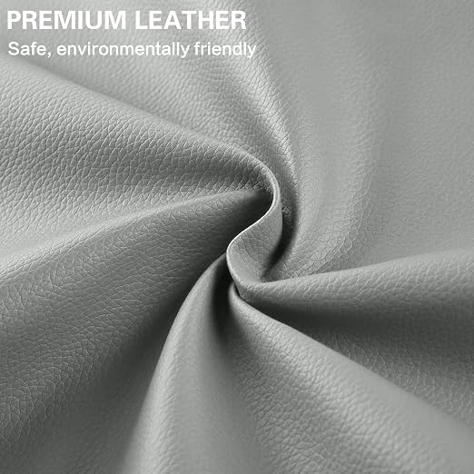 Self-Adhesive Leather Repair Patch, Vinyl Leather Repair kit for Furniture, Leather Repair Tape for Car seat, Couch, Furniture 4" x 63" Grey