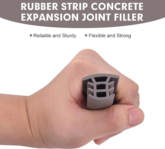 Test Flexible EPDM Rubber Strip 1/2", 3/4" and 1" (150mm / 5.91") - Concrete Crack Repair & Replacement, Weather & Aging Resistant Expansion Joint Filler for Driveways, Sidewalks