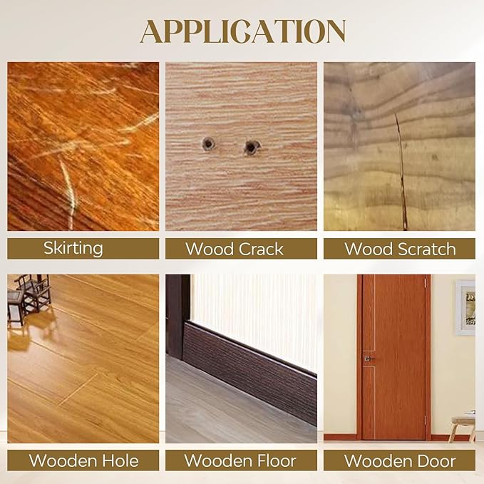 Wood Filler Sticks,20 Colors Wood Repair Wax Crayons Furniture Markers Touch up for Repairing Scratches, Scuffs, Cracks, Dings and Holes in Wood Floors, Cabinets, Furniture(White Series)