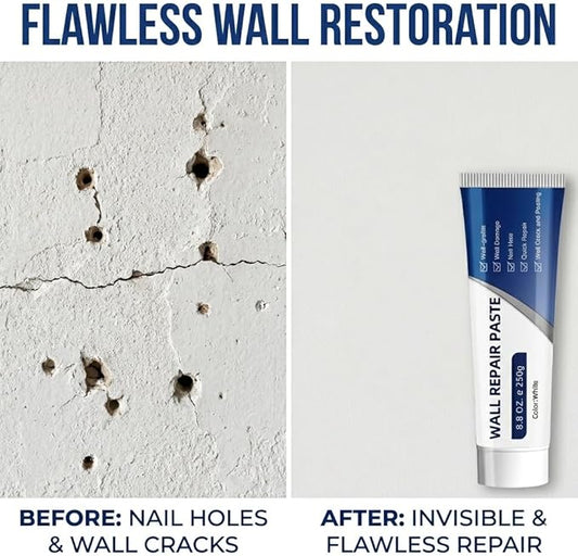 Efficient Drywall Repair Kit with Scraper, Wall Mending Agent for Holes & Cracks, Quick Drying Drywall Patch Paste Multi-Functional Kit for DIY Home Fix (3 pcs)