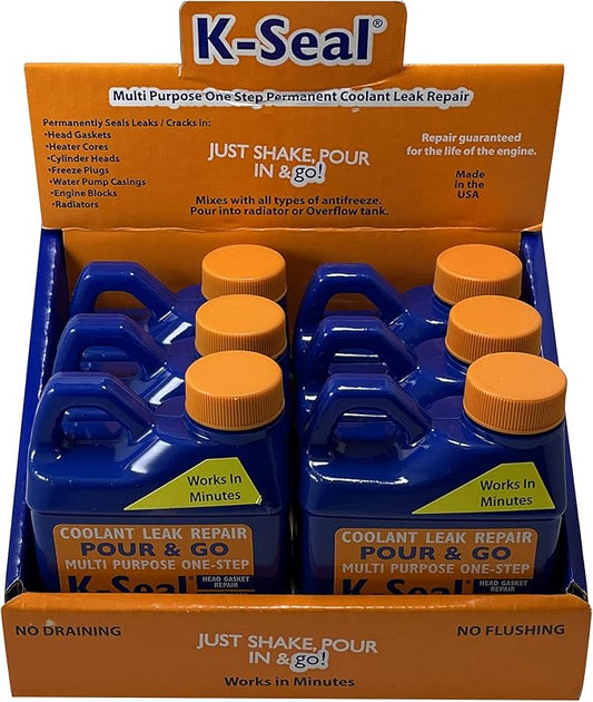 K Seal Display Multi Purpose Permanent Coolant Leak Repair 8 oz Gasket Radiator