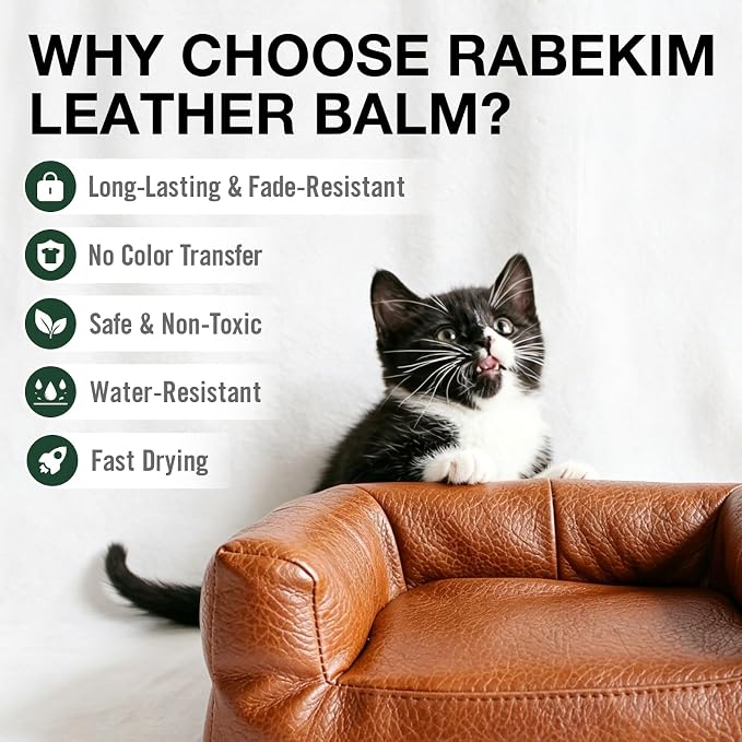 Dark Gray Leather Repair Kit, Leather Recoloring Balm – Restore & Repair Faded Leather on Couches, Car Seats, Shoes & Furniture | Leather Color Restorer & Conditioner | Easy DIY Application