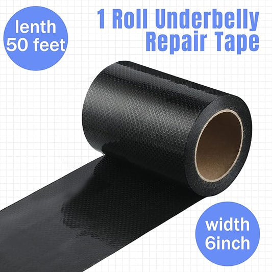 Frienda RV Underbelly Tape RV Underbelly Material Corrugated Waterproof Flex Mend Repair Belly Tape Thick Adhesive Patch Fabric Sealing for Camper Mobile Home Travel Trailer Repair(6 Inch x 50 Feet)