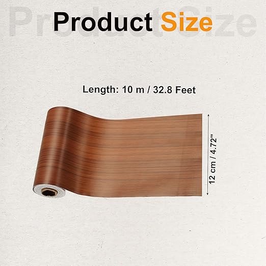 PATIKIL Wood Grain Tape 4.7" x 32 ft, Self-Adhesive Wood Texture Repair Tape Realistic Wooden Effect Patch for Furniture Cabinets Floor Walls, Yellow Wood