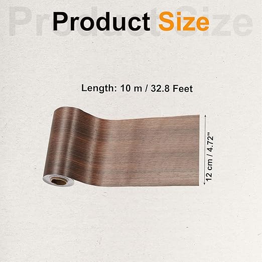 PATIKIL Wood Grain Tape 4.7" x 32 ft, Self-Adhesive Wood Texture Repair Tape Realistic Wooden Effect Patch for Furniture Cabinets Floor Walls, Ebony