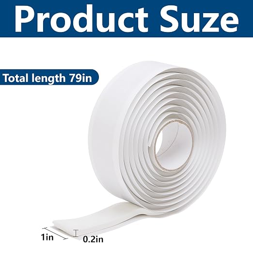 79 x 1 Inches Moldable Silicone Putty, 5mm Thick Waterproof Butyl Seal Putty Tape, White Insulating Duct Seal Puttys Tape for Pipe Gap Wall Repair