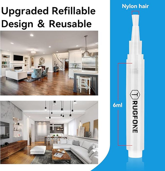 Touch Up Paint Pen 4 Paint Touch Up Pens Fillable Brush Refillable for Walls Wall Repair Funiture Cabinet Wood Floor Window 6ML 9Pcs Set
