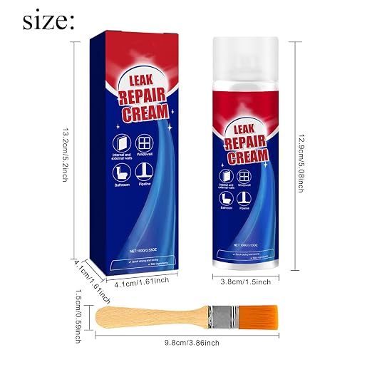 Instant Leak Repair Spray, Multi Surface Leak Repair Spray, Multi-Surface Leakrepair Indoor and Outdoor Waterproof Coating, for Roofs Pipes Crack, Fast Drying, Easy to Apply (2)