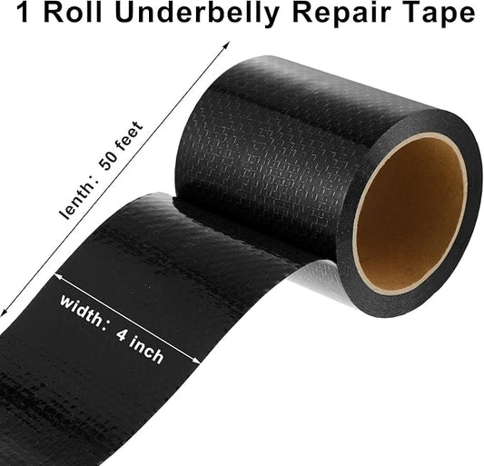 Frienda 4 Inch x 50 Feet Rv Underbelly Tape Underbelly Material Corrugated Waterproof Repair Belly Wrap Tape Thick Adhesive Patch Fabric Sealing for Camper Mobile Home Travel Trailer Repair