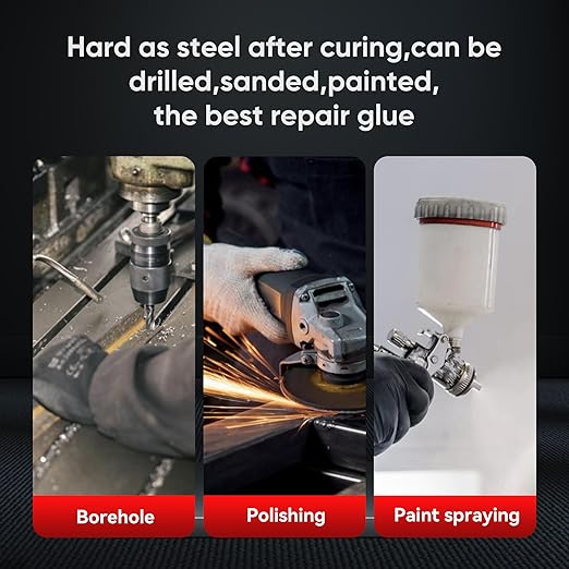 Metal Glue,Muffler Repair kit,Waterproof Sealing Epoxy Adhesive, Liquid Metal Filler,The Strongest for Metals Plastics Steel Ceramics Fiberglass