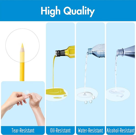 500 PCS Round Clear Seal Stickers, Transparent Envelope Mail Wafer Seal Self Adhesive Package Circle Label Dots with Perforation Line for Envelopes, Boxes and Gift Packaging (2” in Diameter)