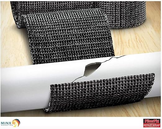 Fix It Wrap Repair Wrap | Strong Fiber Weld Fix | Fiberglass Repair Tape -2 Pack (4 INCH)