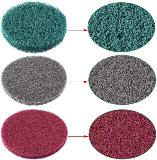 Power Scrubber Pads Drill Attachment, GOH DODD 26 Pieces 4 Inch Headlight Restoration Kit Drill Brush Scouring Cleaning Pads for Kitchen, Bathroom, Grout, Carpet, Shower, Tub, Grill,Tile, Sanding