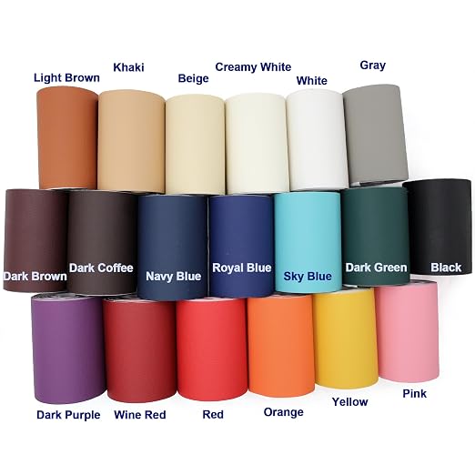 16x100 inch Leather Repair Tape Self Adhesive Strong Glue DIY Fabric Material for Sofa Desk Chair Automotive Interior Seat Skin, Dark Brown