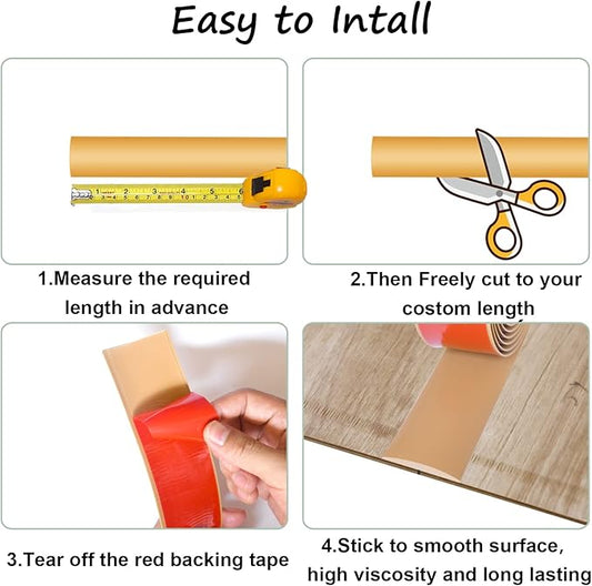 Floor/Door Flat Transition Strip & Self Adhesive Floor Vinyl Floor Edge Trim Laminate Floor Gap Covering Joining Strip