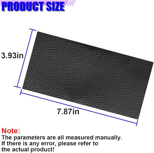 2PCS PU Leather Car Seat Repair Patch, 7.87''×3.93'' Breathable Water-Resistant Repair Tape, Portable Self-Adhesive Vehicle Interior Repairing Tool for Furniture, Couch, Sofa (Black)