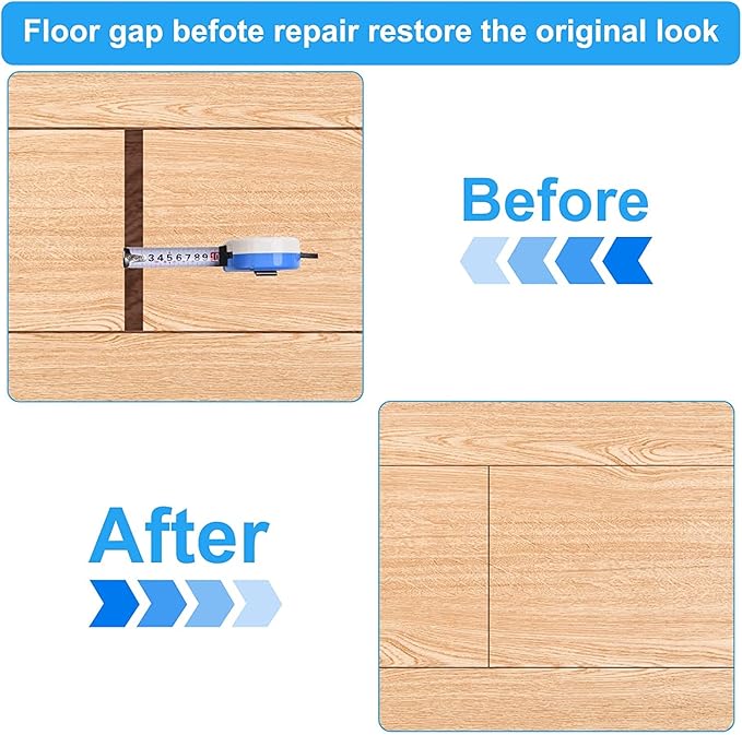 Floor Gap Fixer Tool for Laminate Floor Gap Repair Include Suction Cup and Mallet (Can't use on scraped surface floor)-Orange Kit