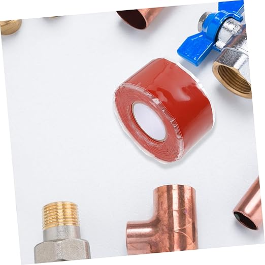 Kichvoe Silicone Rubber Pipe Sealing Tape Flexible Leak Repair Tape for Outdoor Water Pipes Faucets Sewer and Heating Joint Sealing Self Adhesive Sealant for Plumbing Maintenance