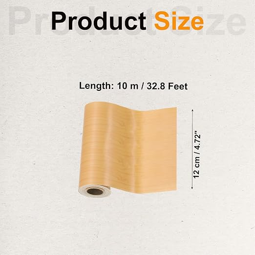 PATIKIL Wood Grain Tape 4.7" x 32 ft, Self-Adhesive Wood Texture Repair Tape Realistic Wooden Effect Patch for Furniture Cabinets Floor Walls, Cherry