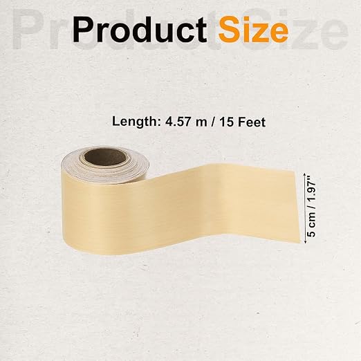 PATIKIL Wood Grain Tape 2" x 32 ft, Self-Adhesive Wood Texture Repair Tape Realistic Wooden Effect Patch for Furniture Cabinets Floor Walls, Yellow Fir