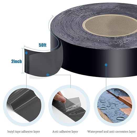 2 Pack Butyl Deck Joist Tape Flashing Tape for Window Beam