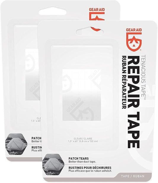 GEAR AID Tenacious Tape Repair and Seam Tape for Tents and Vinyl Clear Roll 1.5"x 60"