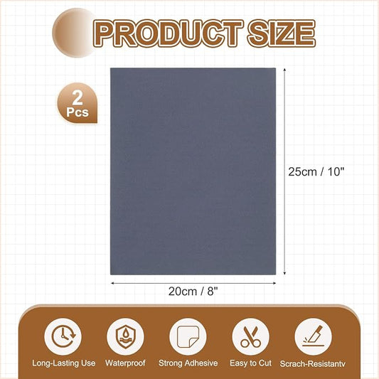 MECCANIXITY 2 Pcs Leather Repair Patch 8"x10" Self-Adhesive Leather Vinyl Repair Tape Kit for Furniture Couches Sofa Chair Car Boat Seats Jackets, Blue