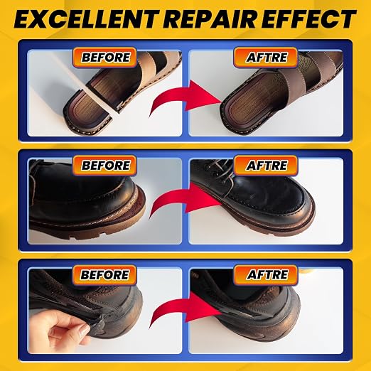 Shoe Glue Sole Repair, Heavy Duty Super Glue for Shoes Boot Sneakers Heels Waterproof, All Purpose Instant Cyanoacrylate Adhesive for Leather Rubber Bottom Soles Handbags, Flexible and Quick Dry