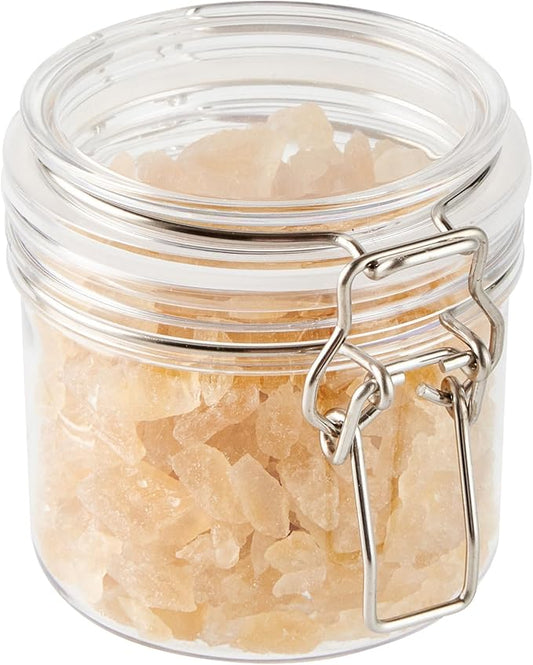 Restaurantware Food Container 2 Count 11.9 oz Plastic Airtight HInged Lid Jar Storage Canister Clear Wide Mouth