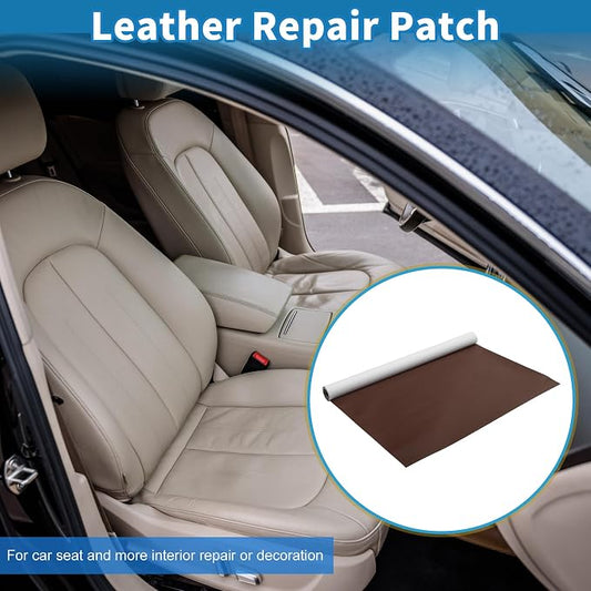 Self Adhesive Leather Repair Patch Strong Stickiness 19.6"x39" Leather Repair Tape PVC Faux Leather Red Brown 1 Pcs