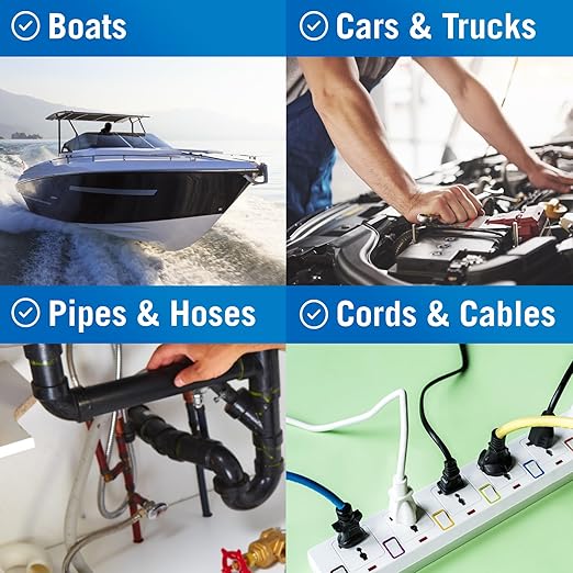Better Boat Self Fusing Silicone Tape Waterproof White, Plumbing Tape for Leaks, Hose and Pipe Repair Tape, 1 in x 15 ft