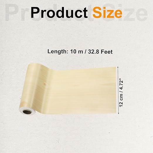 PATIKIL Wood Grain Tape 4.7" x 32 ft, Self-Adhesive Wood Texture Repair Tape Realistic Wooden Effect Patch for Furniture Cabinets Floor Walls, Yellow Fir