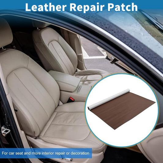 Self Adhesive Leather Repair Patch Strong Stickiness 19.6"x27.5" Leather Repair Tape PVC Faux Leather Light Brown 1 Pcs