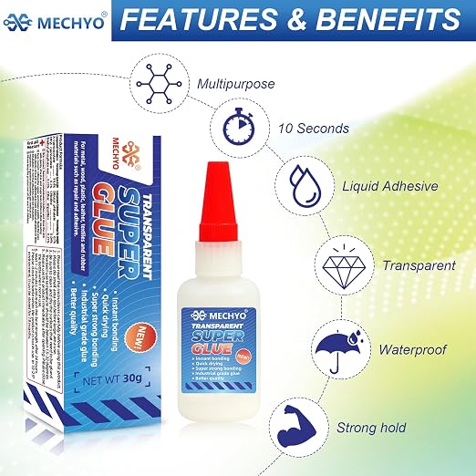 Super Glue,Universal Super Glue,Welding High Strength Oily Glue, Used for Quick Fepair of DIY Crafts,Metal, Plastic, Wood, Glass,Jade,Etc. (35g 1Pcs)