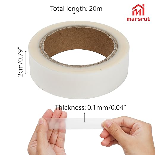 Tent Seam Tape, 2 Rolls, Total 131 Feet, Waterproof Tent Tape Repair, Iron On Hot Melt Seam Sealing, Clear Fusible Adhesive Tape for Fabric, Outdoor Camping Gear, Awning, Raincoats & Sportswear
