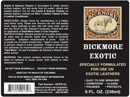 Bickmore Exotic Leather Cleaner & Conditioner for Exotic Skins and Leathers (8 Fl Oz (Pack of 2))
