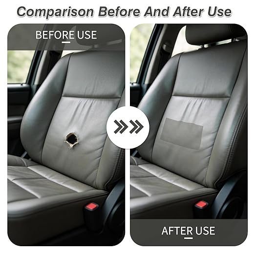 BSZHTECH Leather Repair Tape Self-Adhesive Leather Repair Patch for Couch Furniture Sofas Car Seats Advanced PU Vinyl Leather Repair Kit(Grey, 23.6 X 79 inch)