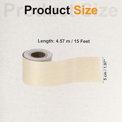 PATIKIL Wood Grain Tape 2" x 32 ft, Self-Adhesive Wood Texture Repair Tape Realistic Wooden Effect Patch for Furniture Cabinets Floor Walls, White Oak