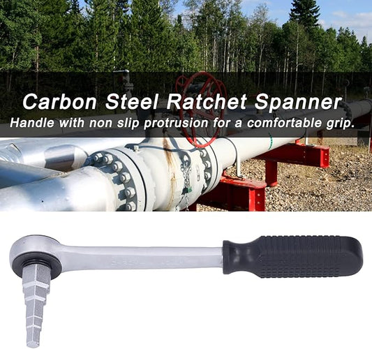KUIDAMOS Radiator Valve Spud Spanner, Wear Easy to Install Stepped Wrench Set Carbon Steel for Plumbing Repair